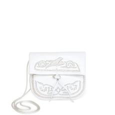 Embroidered Mini Crossbody Bag in White van Abury