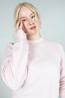 ADD.U Dames sweater biologisch katoen soft pink van ADD.U
