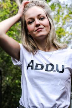 ADD. U wit basic logo T-shirt biologisch katoen via ADD.U