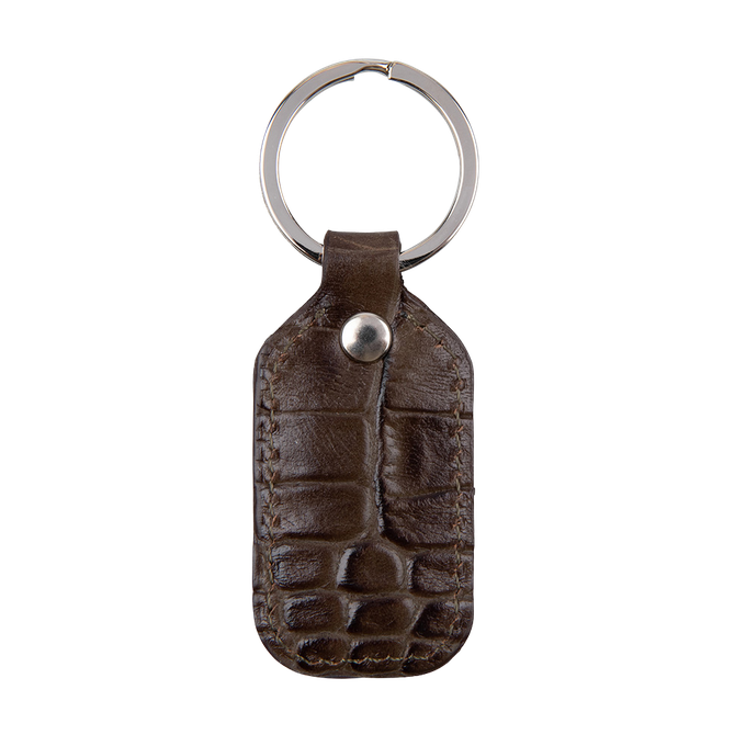 Wearable Keyfob | Leer | Bruin croc from AdornPay