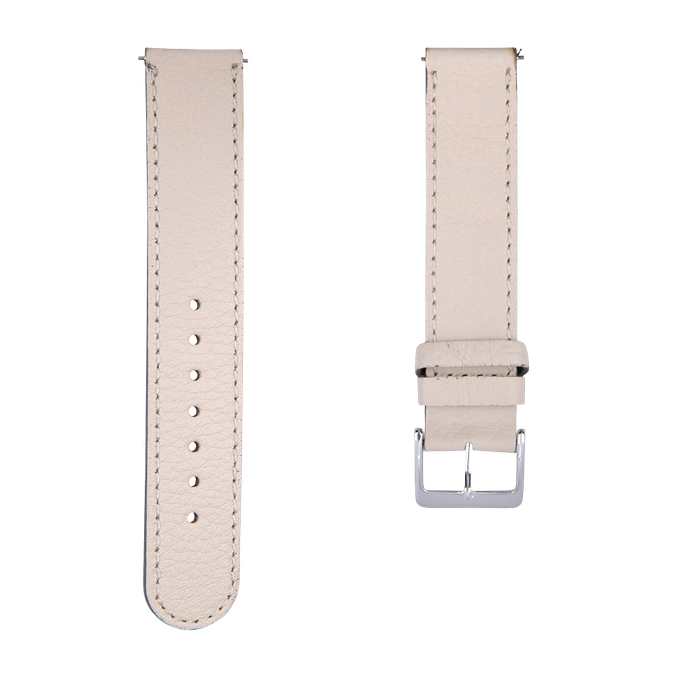 Wearable Watchstrap | Beige | Zilver | 18 mm from AdornPay