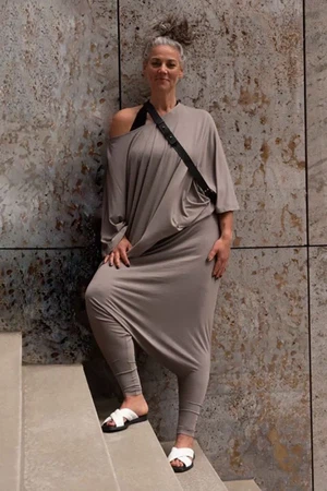 Haltertop Legergroen en taupe from Aimmea
