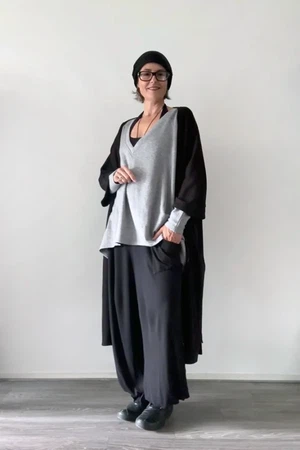 Maxi vest driekwart mouw from Aimmea