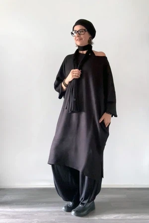 Maxi trui jurk driekwart mouw (4 kleuren) from Aimmea