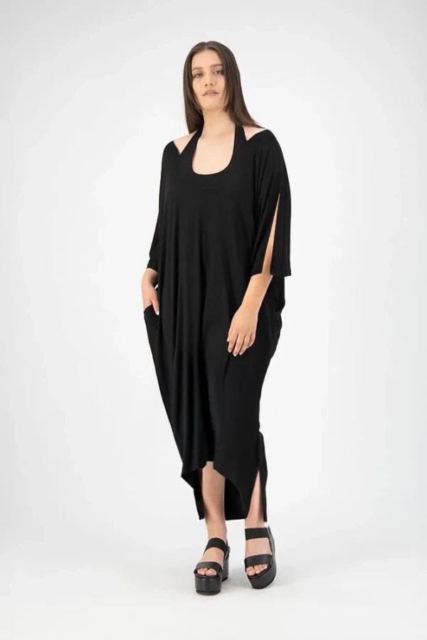 Maxi jurk met splitjes in mouw from Aimmea