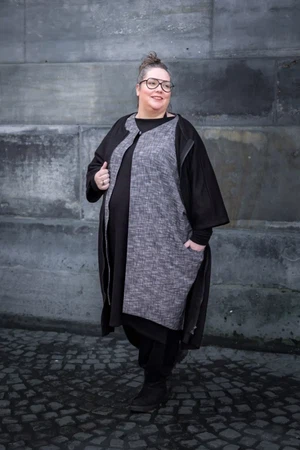 Maxi vest driekwart mouw from Aimmea