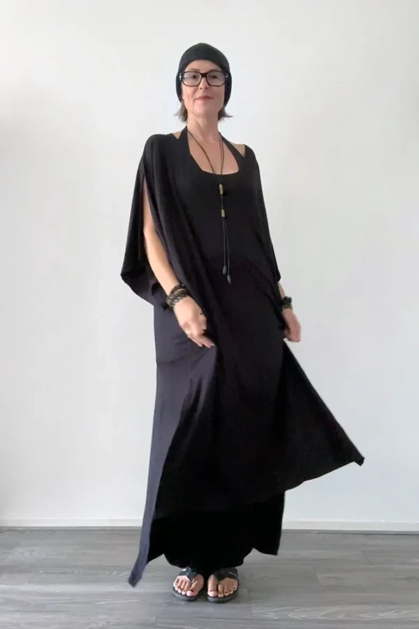 Maxi jurk met splitjes in mouw from Aimmea