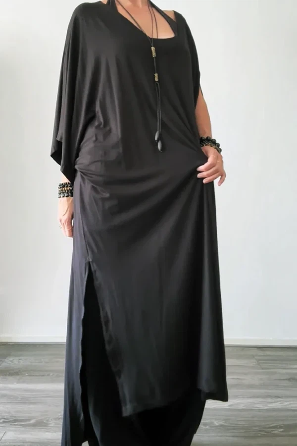 Maxi jurk met splitjes in mouw from Aimmea