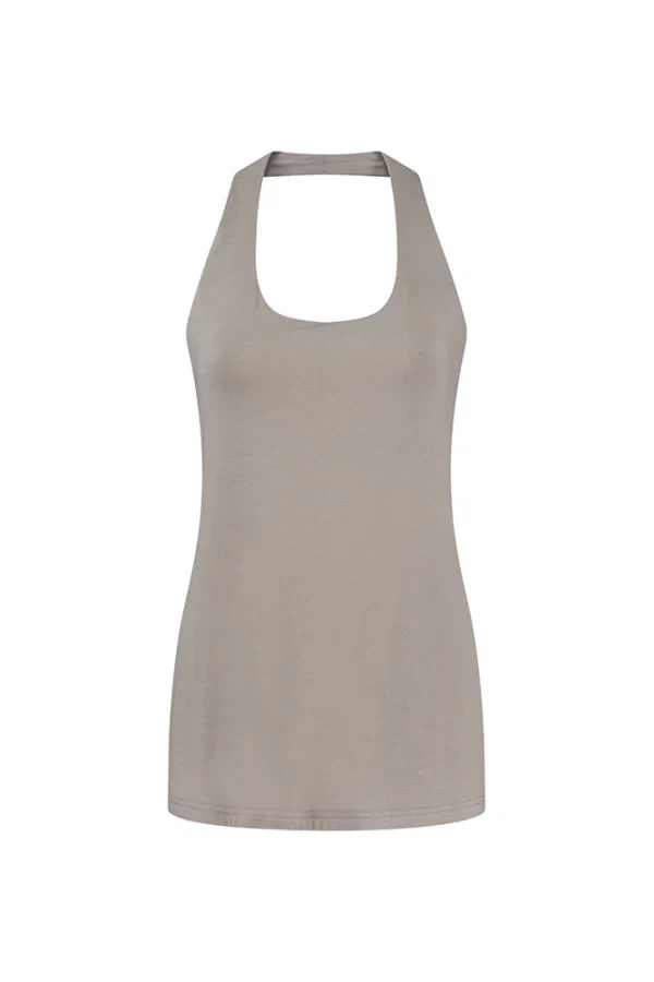 Haltertop Legergroen en taupe from Aimmea