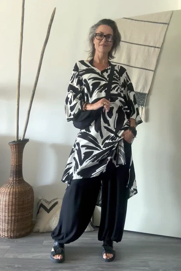 Maxi v-hals jurk print from Aimmea