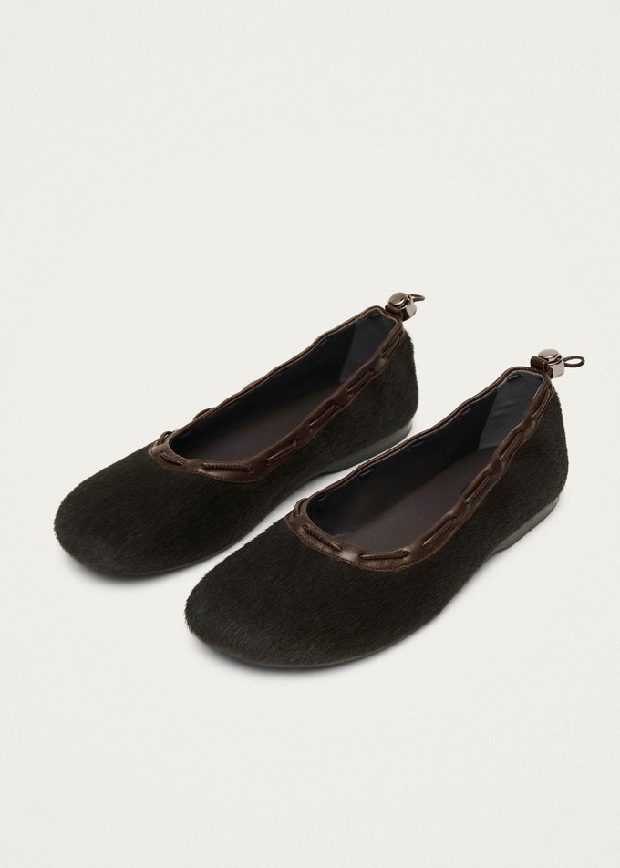 Gill Soft Brown Leather Ballet Flats from Alohas