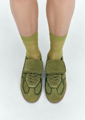 Tb.490 Club Suede Green Leather Sneakers from Alohas