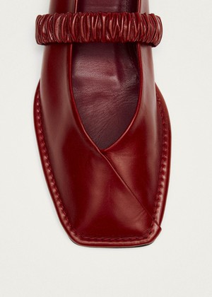 Lautan Red Leather Ballet Flats from Alohas