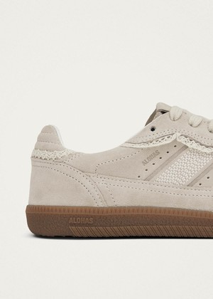 Tb.490 Crochet Cream Leather Sneakers from Alohas