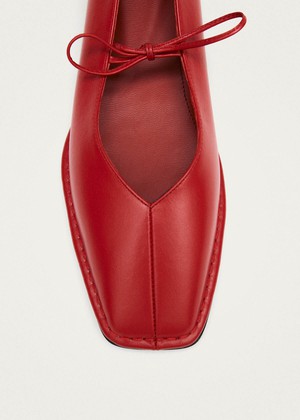 Sway Red Leather Ballet Flats from Alohas