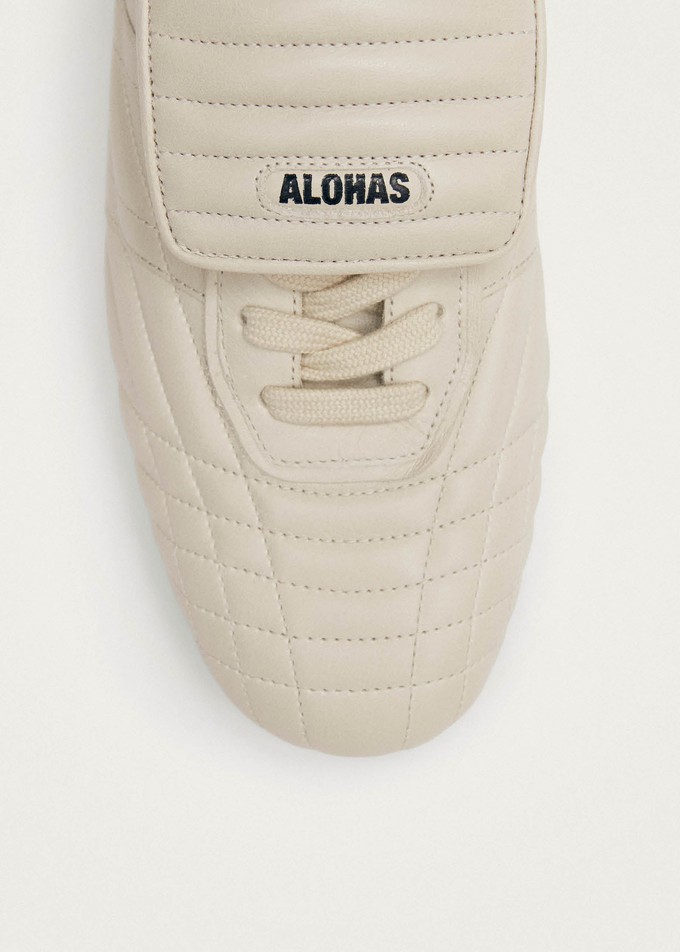 Tb.99 Cream Leather Sneakers from Alohas