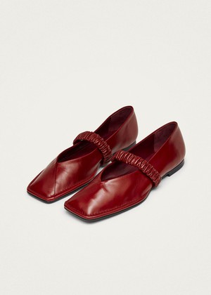 Lautan Red Leather Ballet Flats from Alohas