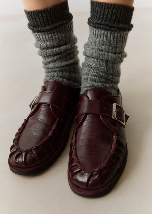 Brandy Burgundy Leather Loafers from Alohas