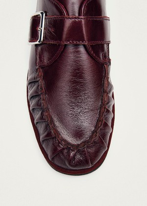 Brandy Burgundy Leather Loafers from Alohas