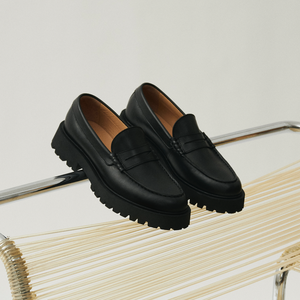 Dexter Black Leather Loafers from Alohas