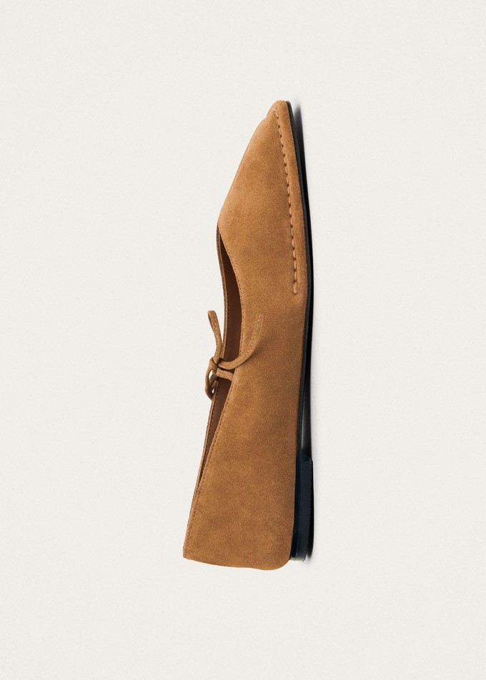 Sway Suede Tan Leather Ballet Flats from Alohas