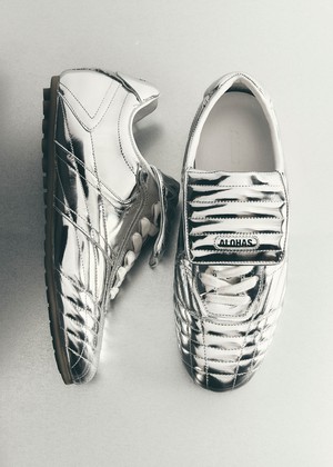 Tb.99 Silver Leather Sneakers from Alohas