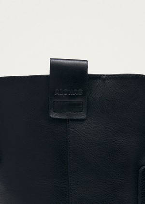 Rajan Black Leather Boots from Alohas