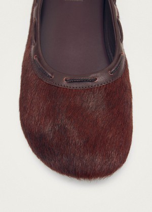 Gill Soft Burgundy Leather Ballet Flats from Alohas