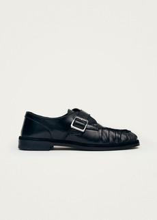 Brandy Black Leather Loafers via Alohas