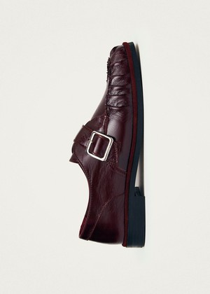 Brandy Burgundy Leather Loafers from Alohas