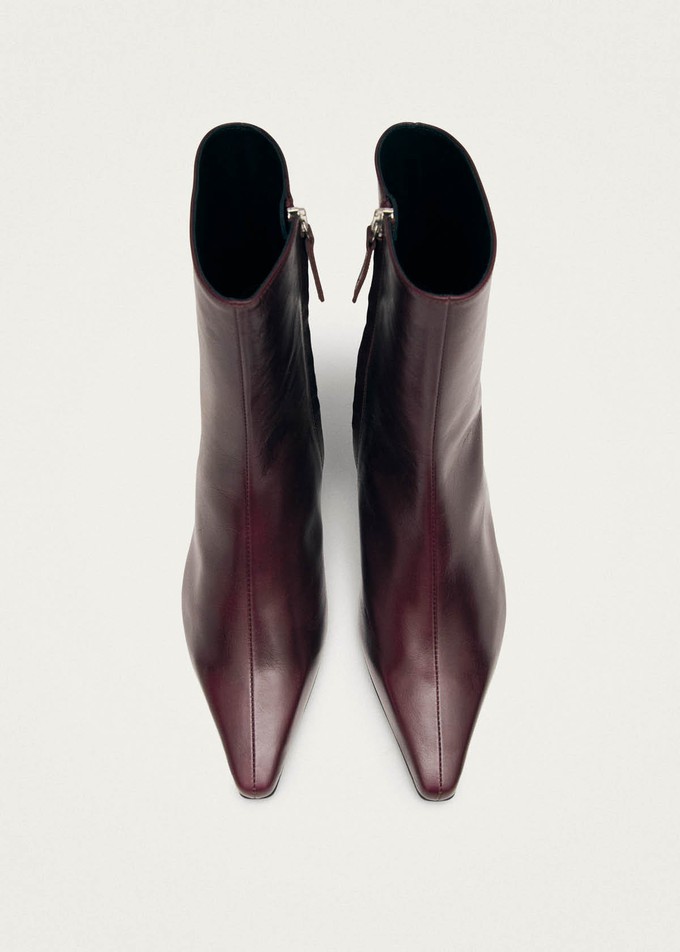 Ambar Rift Burgundy Leather Ankle Boots from Alohas