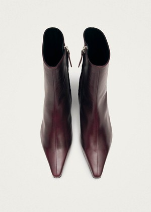 Ambar Rift Burgundy Leather Ankle Boots from Alohas