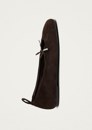 Rosalind Recycled Brown Leather Ballet Flats from Alohas