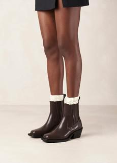 Denver Brown Leather Ankle Boots via Alohas