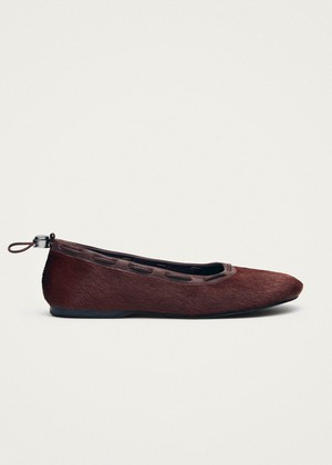 Gill Soft Burgundy Leather Ballet Flats from Alohas
