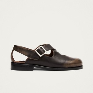Marion Brushed Tan Leather Ballet Flats from Alohas