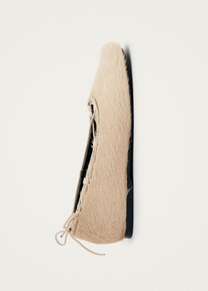 Hollis Soft Cream Leather Ballet Flats from Alohas
