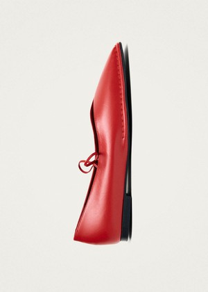 Sway Red Leather Ballet Flats from Alohas
