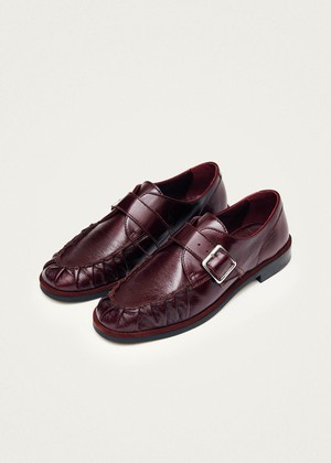 Brandy Burgundy Leather Loafers from Alohas