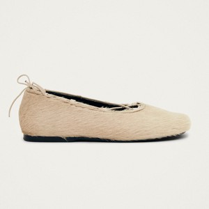 Hollis Soft Cream Leather Ballet Flats from Alohas