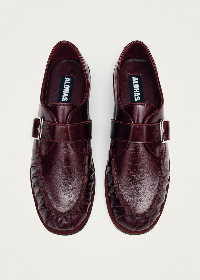 Brandy Burgundy Leather Loafers from Alohas