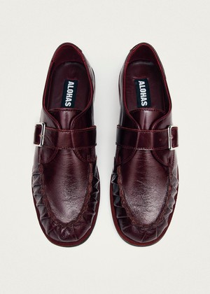 Brandy Burgundy Leather Loafers from Alohas