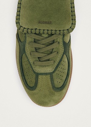 Tb.490 Club Suede Green Leather Sneakers from Alohas