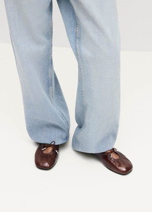 Rosalind Patent Brown Leather Ballet Flats from Alohas