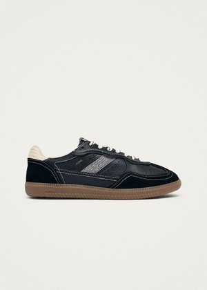 Tb.490 Rife Grain Black & Cream Leather Sneakers from Alohas