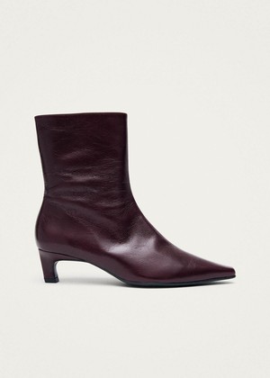 Ambar Rift Burgundy Leather Ankle Boots from Alohas