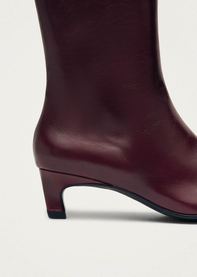 Ambar Rift Burgundy Leather Ankle Boots from Alohas