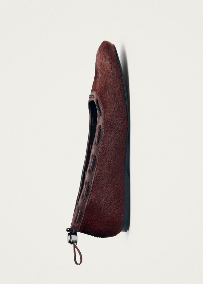 Gill Soft Burgundy Leather Ballet Flats from Alohas