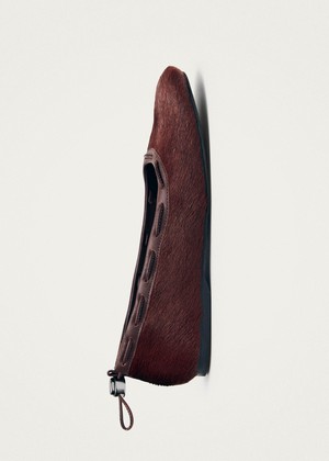 Gill Soft Burgundy Leather Ballet Flats from Alohas