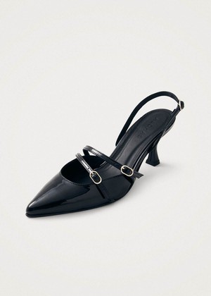Joelle Black Patent Leather Pumps from Alohas